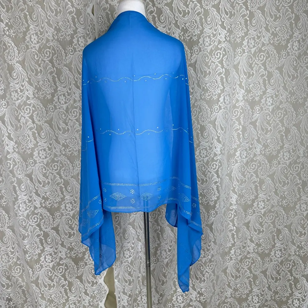 2026 Kleiner 70x180cm Chiffon Neuer Afrikanischer Netz-Hijab-Schal für Muslimische Frauen Afrikanischer Dubai Islam Kopftuch Bestickte Schals – Detail 26