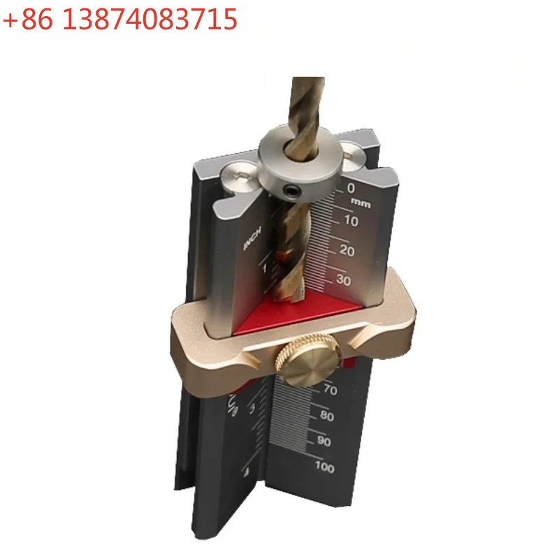 3 In 1 Multifunctional Measuring Depth and Height Gauge, Drill Stop + Drill Point Angle Woodworking Tool