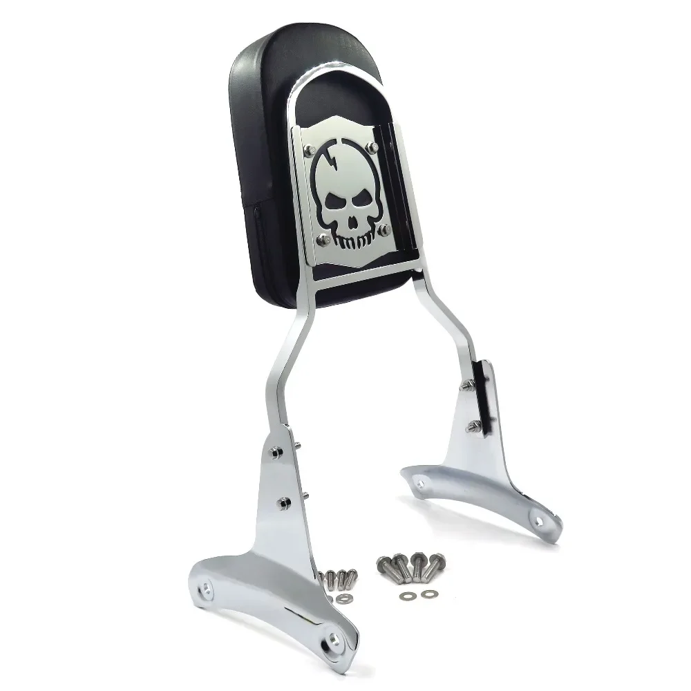 Aftermarket Motorcycle Skull Backrest Sissy Bar for 1997-2003 Honda Shadow ACE 750 VT750 400 VT400