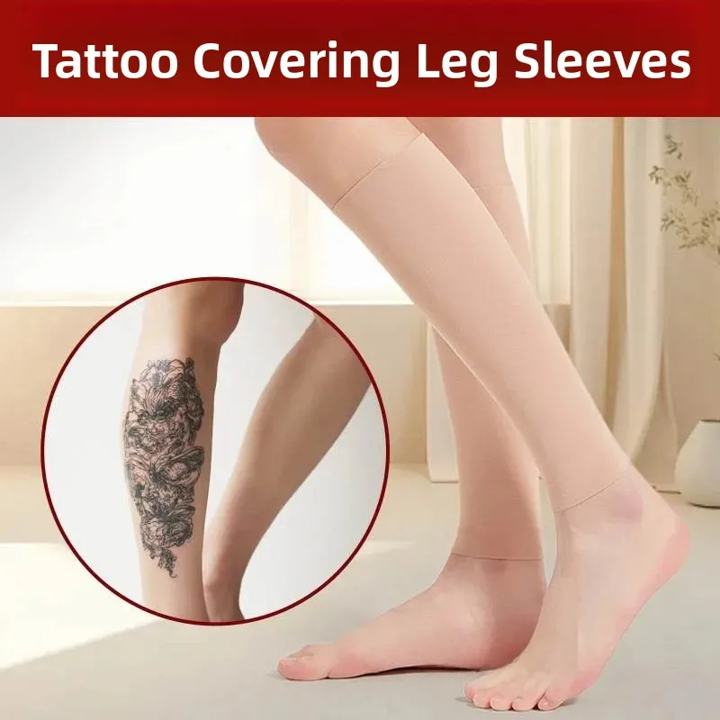 Modal Leggings Scar Covering Running Socks Seamless Summer Bike Riding Leg Protection Covers for Youth Men Women Universal