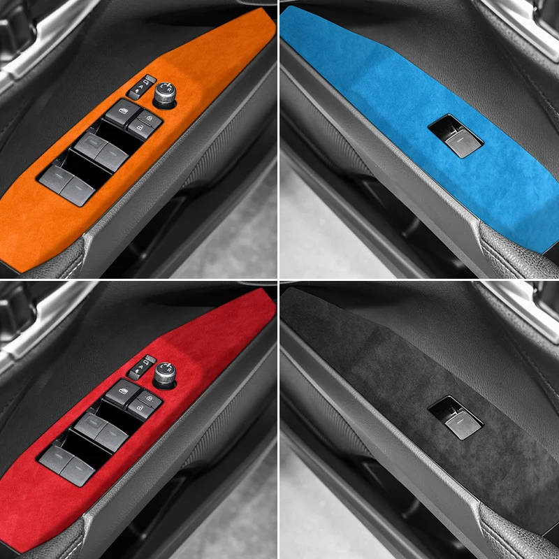 

Made of Alcantara For Toyota Camry (2018-2024) Car Window Glass Lift Button Switch Panel Trim Stickers Interior Tuning Accessory