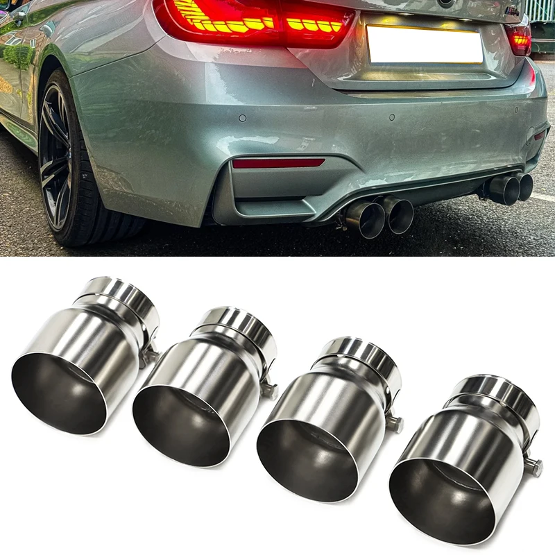 

4 шт. насадки на выхлопную трубу из нержавеющей стали для BMW F87 M2 F80 M3 F82 F83 M4, глушитель, выхлопная труба, насадка, выхлопная система, труба