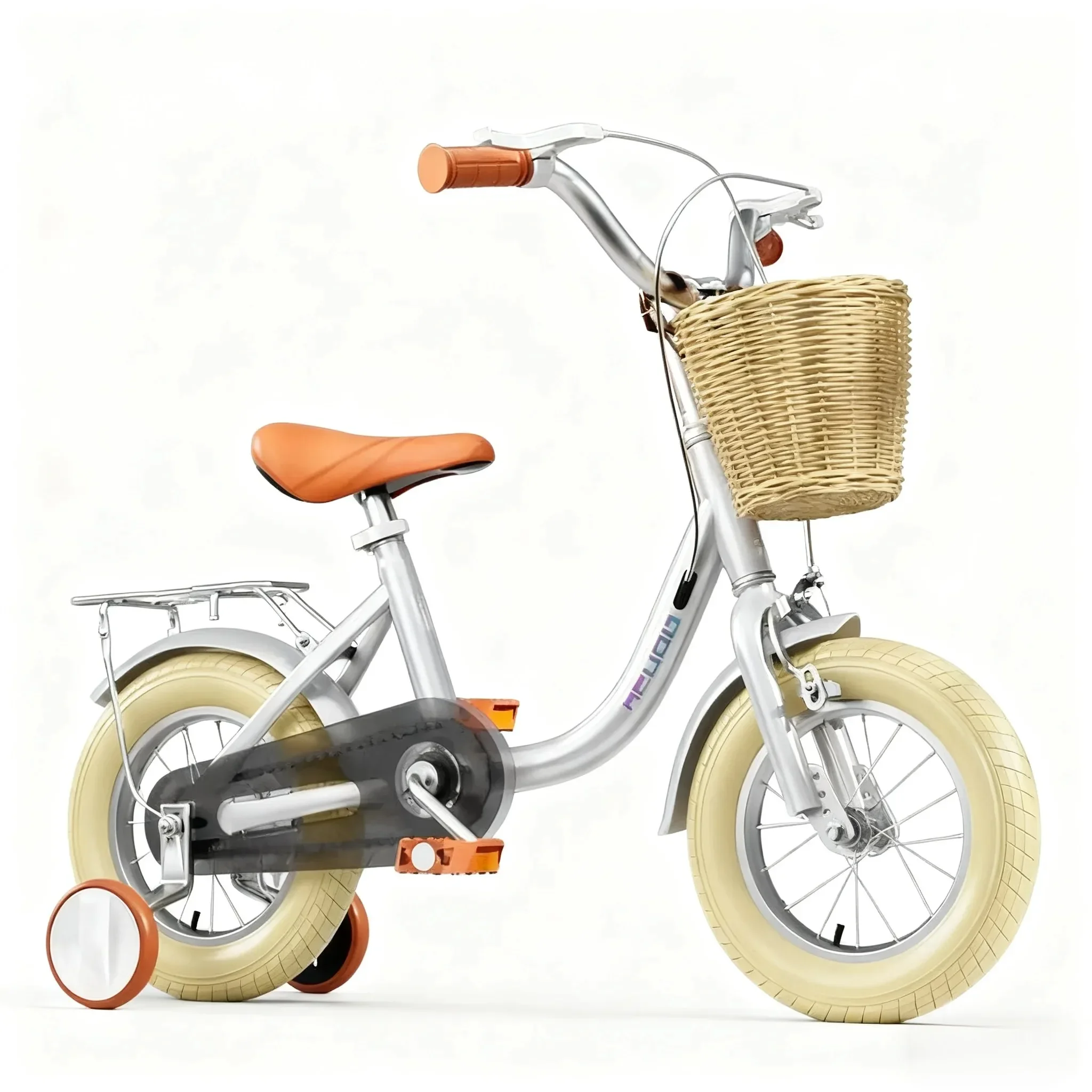 دراجة أطفال باللون الرمادي عالي الكربون مع عجلات مساعدة 12-14-16-18-20 بوصة دراجة تدريب قابلة للتعديل للأطفال #4