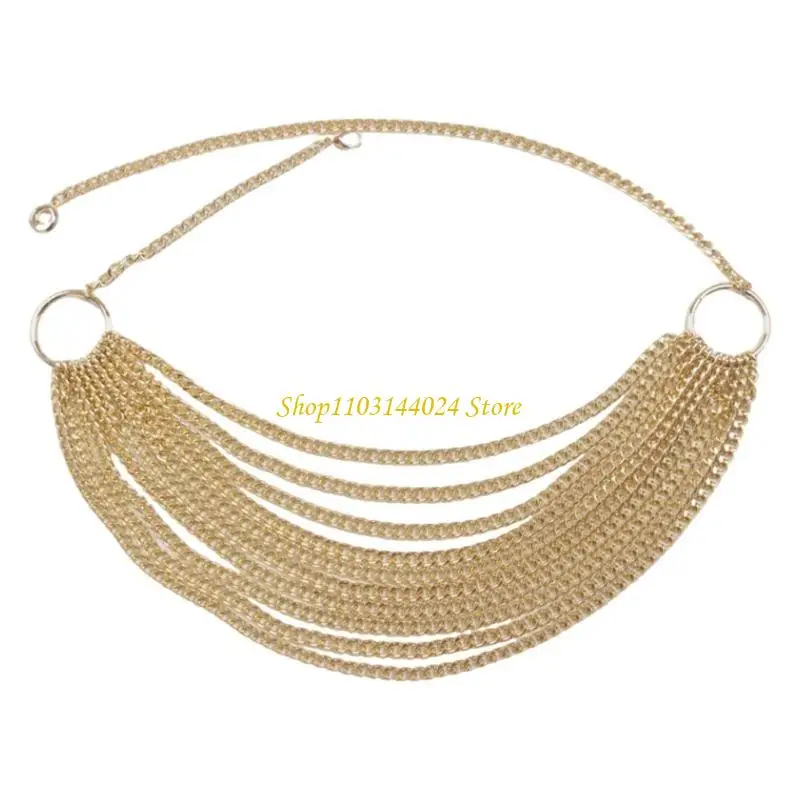 Layered Thick Chain Belt For Women Adjustable Length Adds A Touch To Any Outfit Suitable For Various Occasions