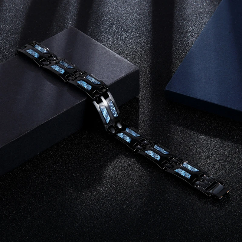 Nieuwe 4 In 1 Titanium Magnetische Energie Armband Power Bio Armband Gezondheid Pijnbestrijding Magneet Gezondheid Armbanden Mannen Armband Armband