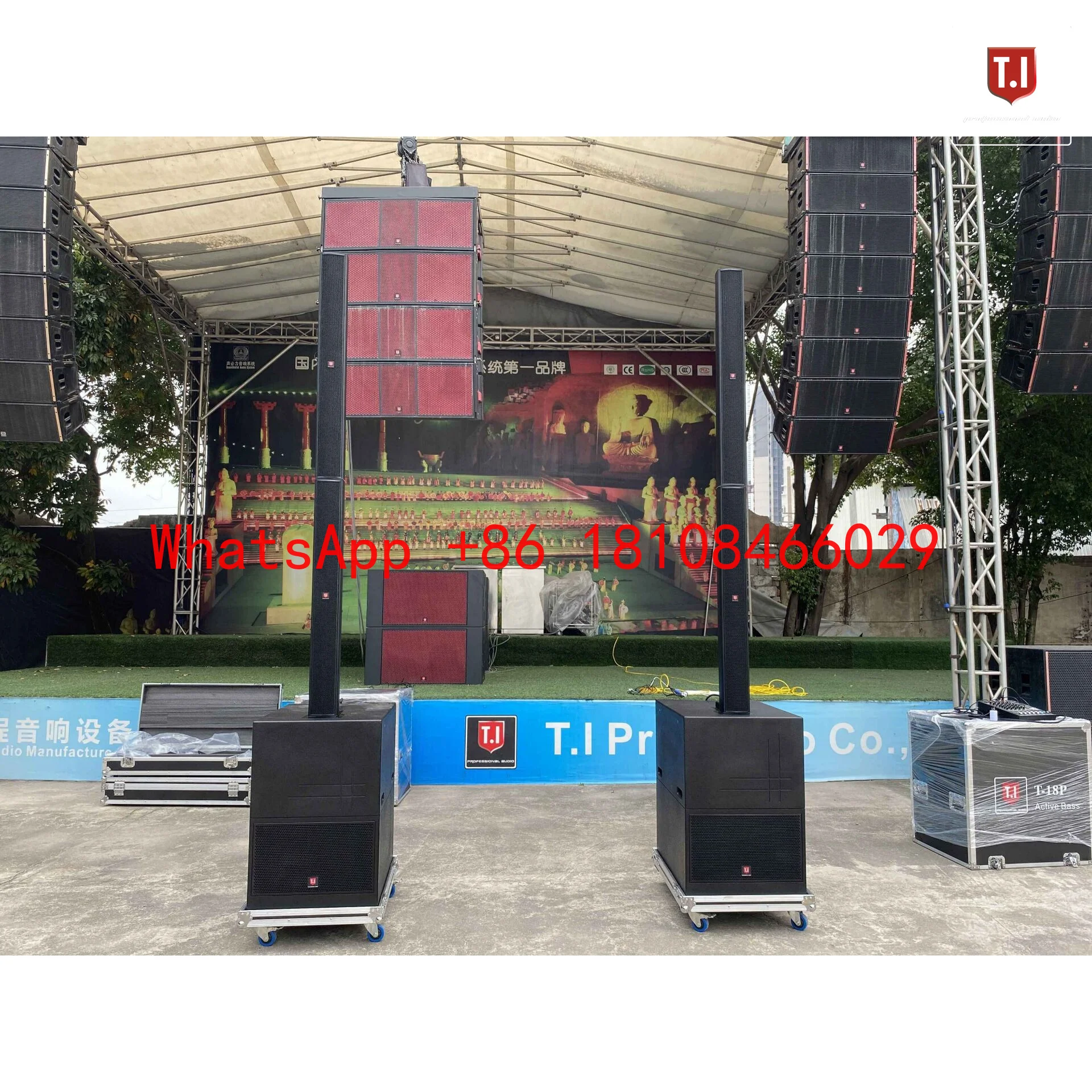 Altavoz T.I Pro Audio T-510 de Rango Completo para Conciertos y Eventos en Interiores o Exteriores