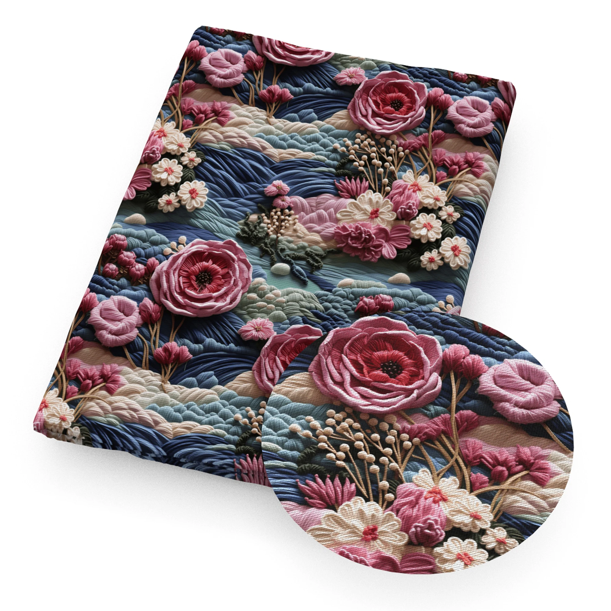 قماش مطاطي بزهور حيوانات القطة ، نقي بنسبة 100% ، بوليستر ، قطن ، ساتان ، مطاطي ، خليط ، خياطة ، لحاف ، تطريز ، قماش يمكنك صنعه بنفسك ، 50x145cm #4