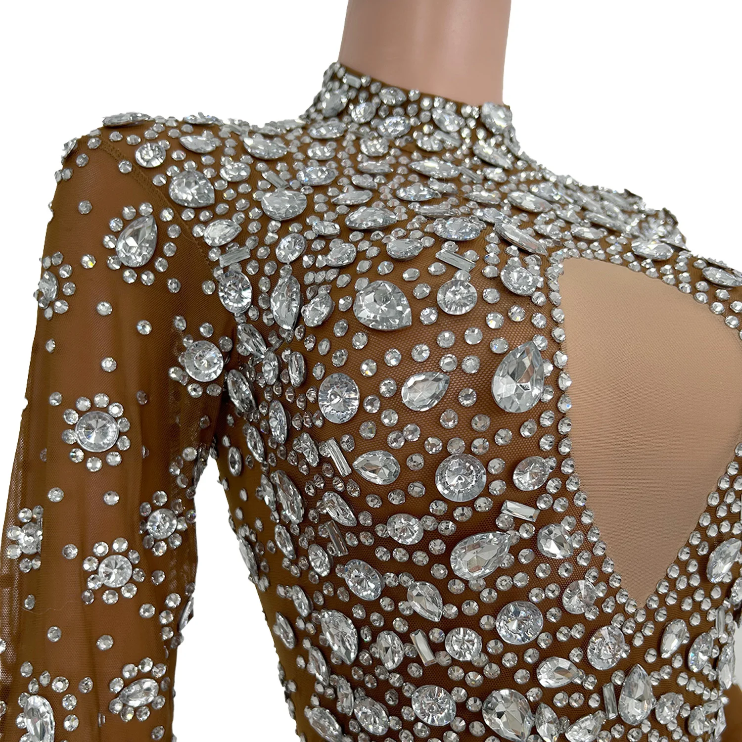 Ολόσωμη Φόρμα Rhinestone Crystal Γυναικεία - usage example