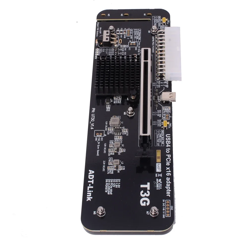 محطة إرساء خارجية للكمبيوتر المحمول UT3G USB4 PCIe4.0x4 متوافقة مع Thunderbolt 3/4، نقل عالي السرعة بسرعة 40 جيجابت في الثانية، كابل
