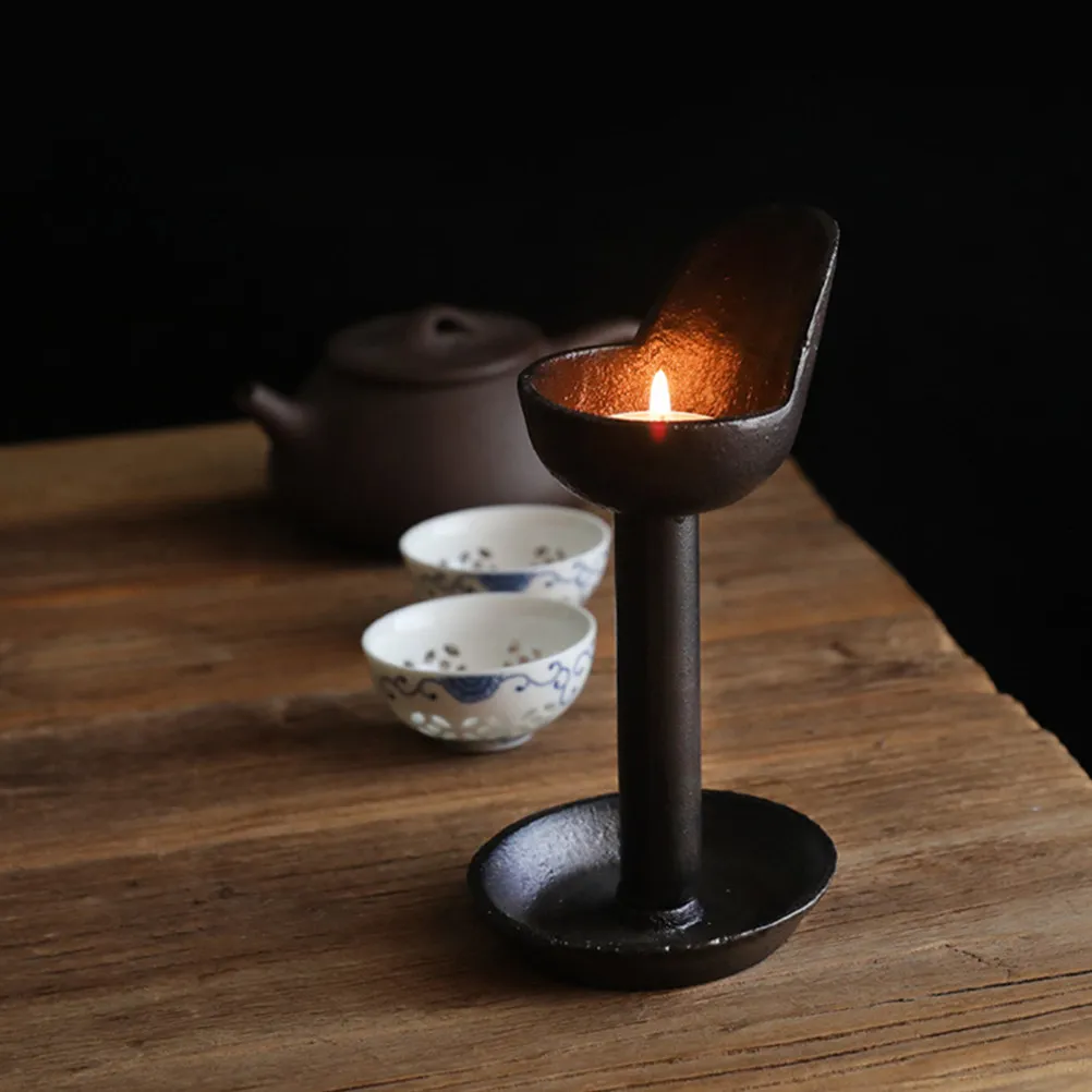 Vintage Cast Iron Tea Light Holder Small Votive Stand for Table Centerpiece Bedroom Living Room Wedding Decor