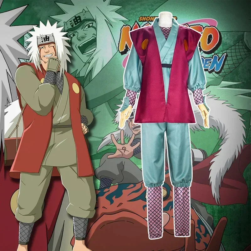 New Anime Cosplay Jiraiya Man Costume Japan Style Adult Size Clothes For Men