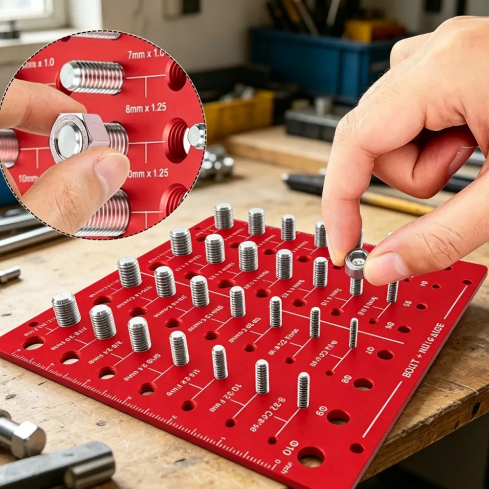 Measuring Identifier Tool Nut and Bolt Thread Checker Thread Identifier Gauge Nut Bolt Screw Identibolt 28 Bolt Standard Sizes