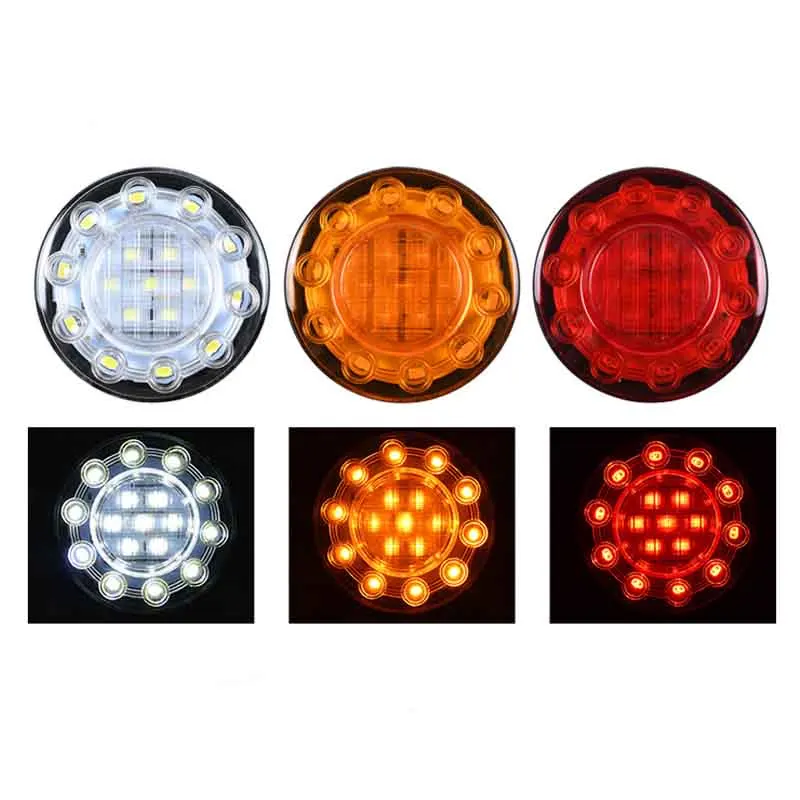 10X العالمي بدوره إشارة ماركر أضواء 24 فولت مقاوم للماء RV قافلة تخييم حافلة مقطورة شاحنة 17 LED جولة تحذير وقف مصباح #5