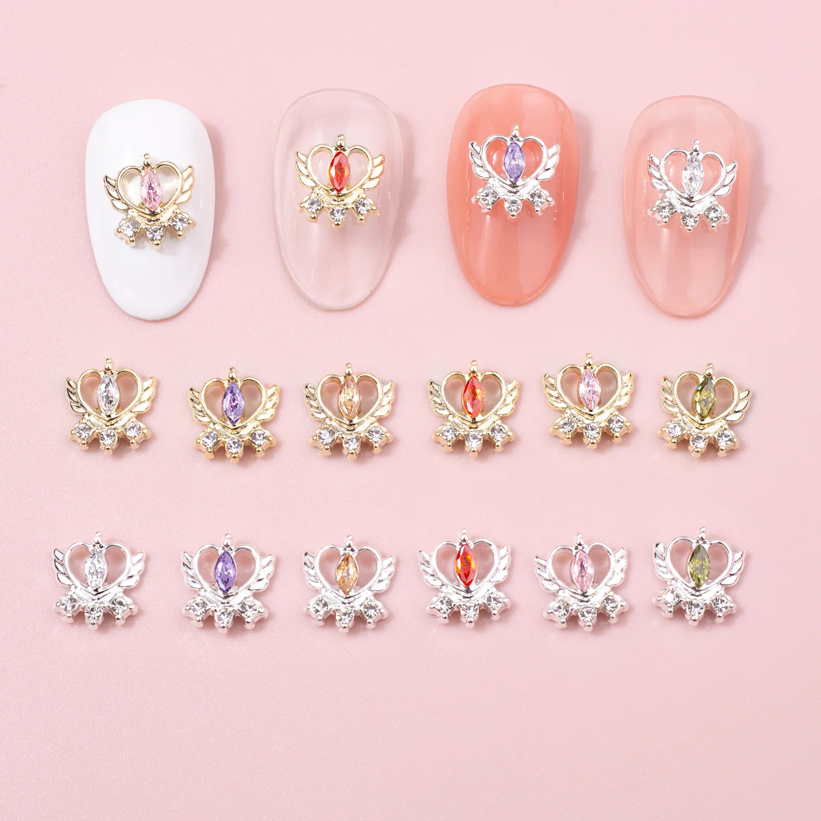 

10Pcs Unique Shape Zircon Horse Eye Nail Jewelry DIY Nail Decoration Accessories Beauty