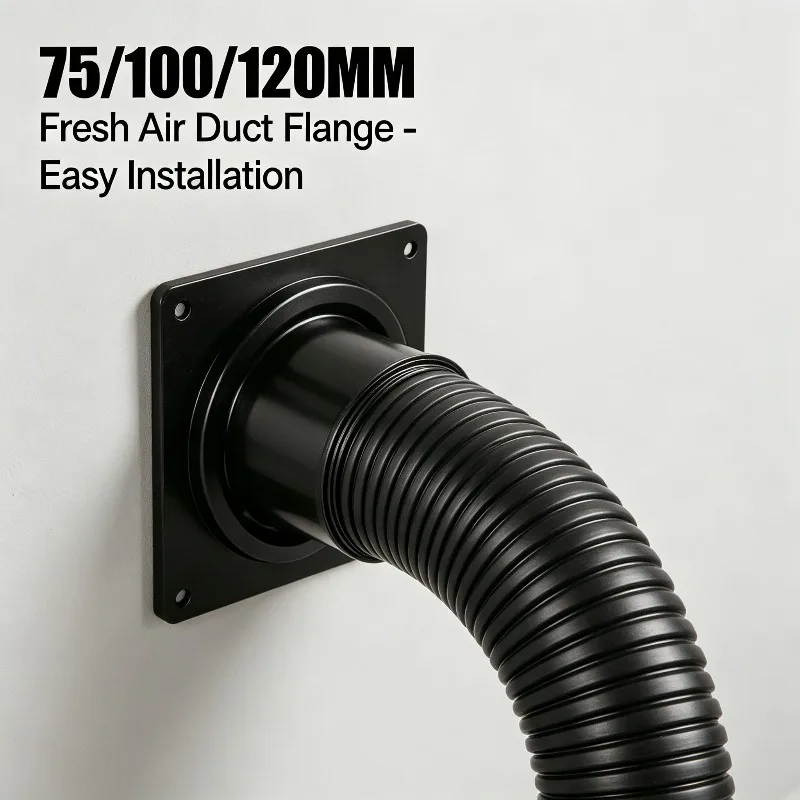 Drop Ship for Ventilation Pipe Air Ducting Connection 75/100/120MM ABS Wall Flange Connector for Smart Home Accessories