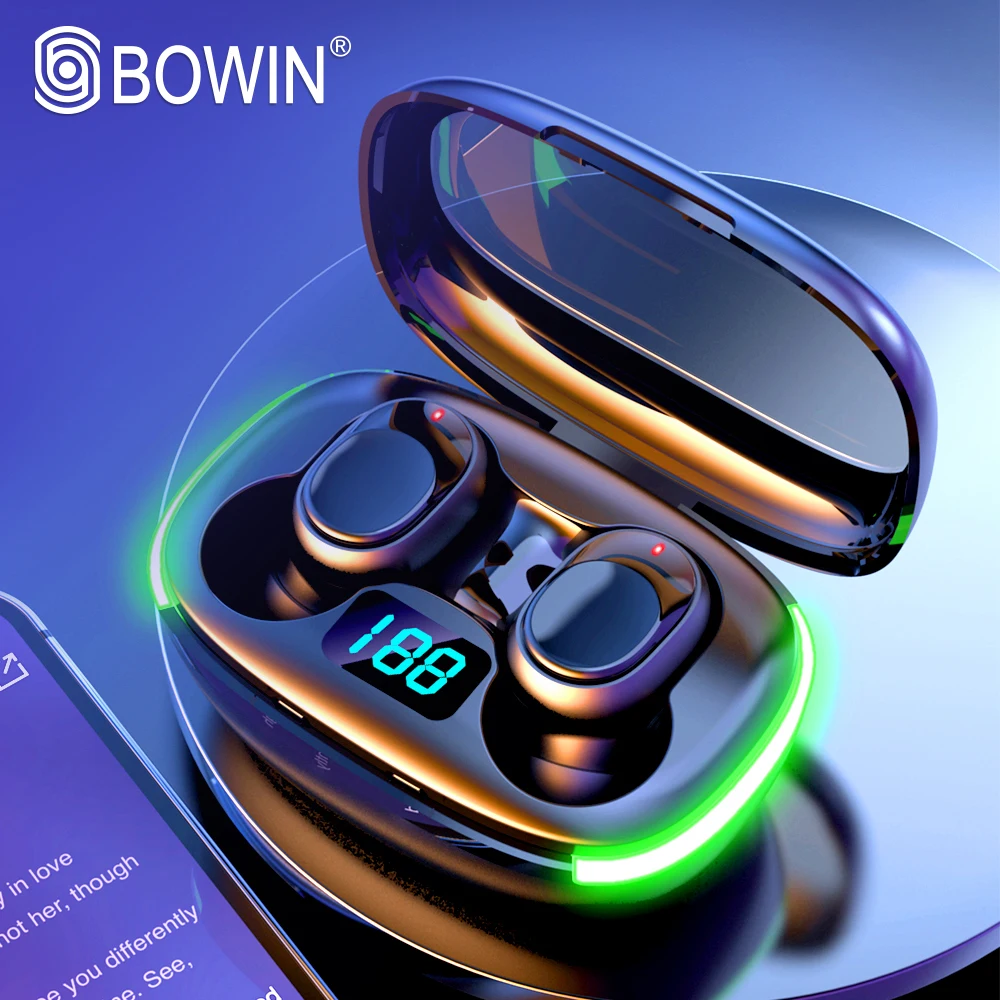 BOWIN Y70 TWS Earpiece wireless Bluetooth Earphone 5.3 Wireless Headset IPX8 Waterproof Earbuds with Mic for xiaomi iphone