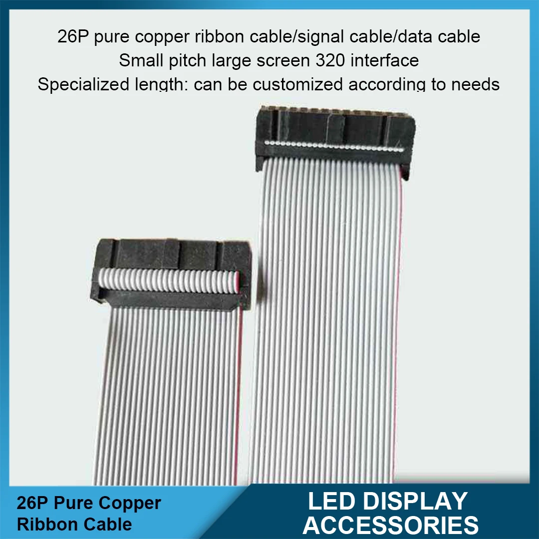 10Pcs 26P Data Signal Connection Wire Single Dual Color LED Display Screen Universal Pure Copper Cable Accessories