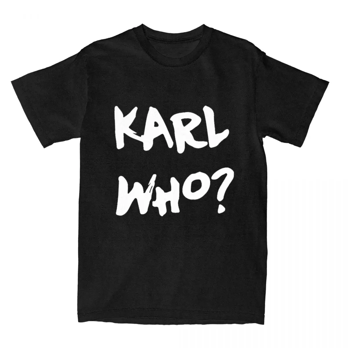 Vintage Karl Who Slogan T-Shirt Men\'s Cotton Short Sleeve Who Swag Round Neck Summer Tops Shirts