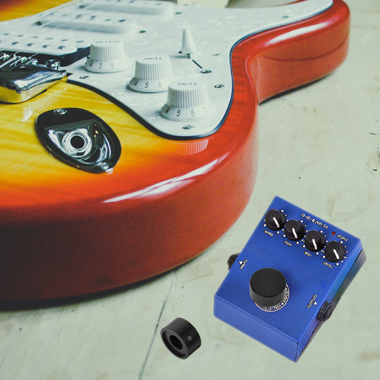 

Metal Rotary Knobs for Guitar Bass Amplifier Effects Pedal Cap Durable Control Replacement Parts Accessories Brass Material