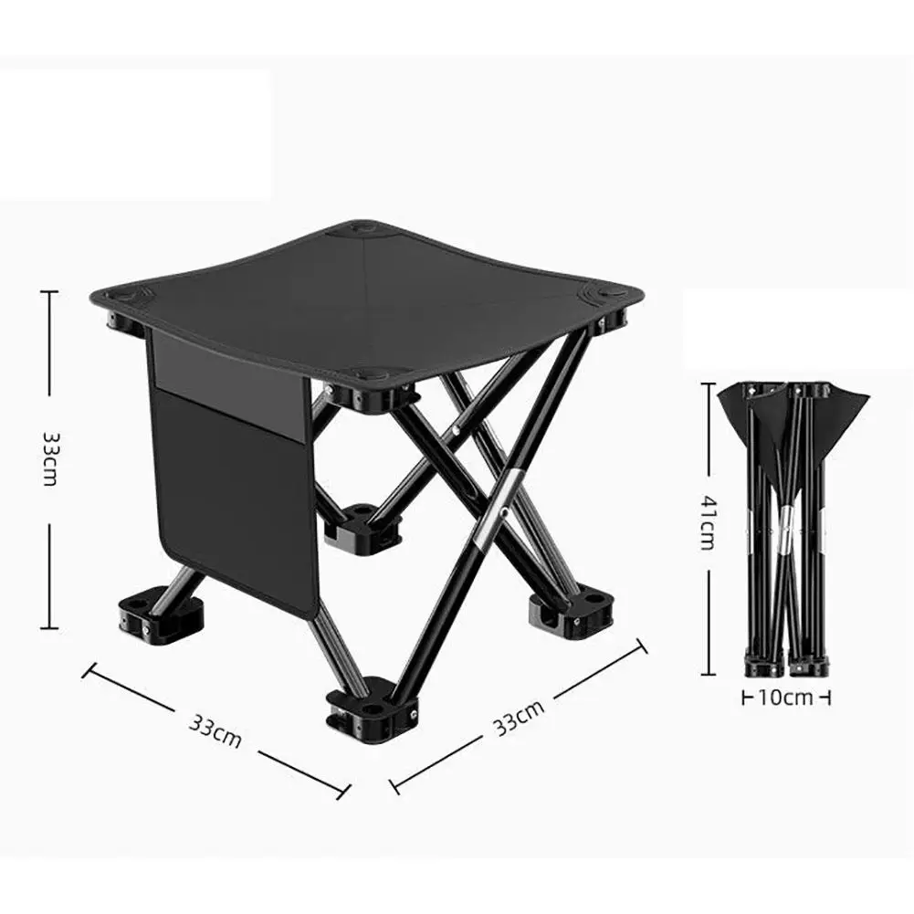 Camping Stool Portable Folding Stool 450 LBS Load Capacity Lightweight Slacker Chair For Outdoor Gardening Dropship