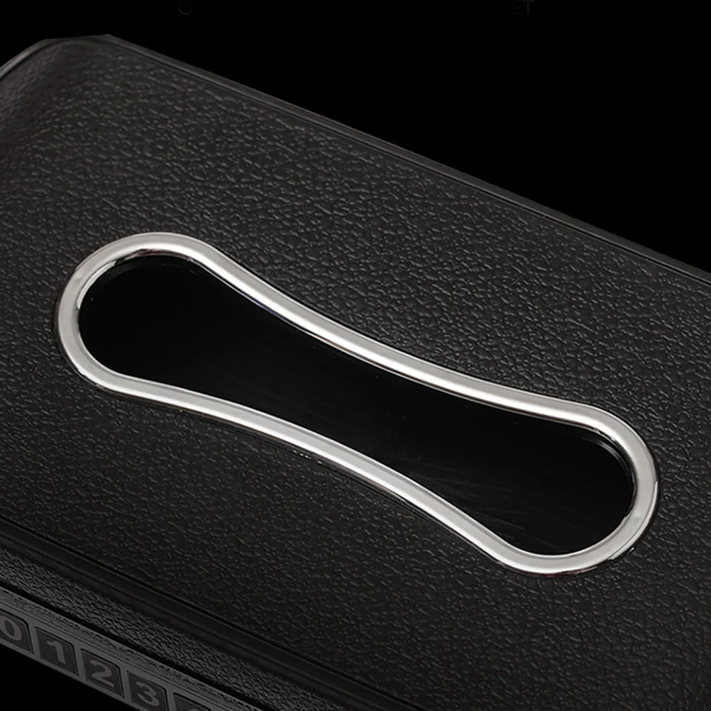 

Car Tissue Box For Auto Napkin Storage Plastic Paper Holder Compact Design Home Office Use Lightweight Black Color