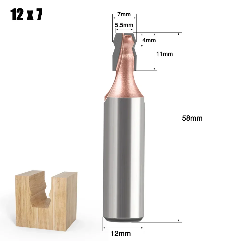 1PC 1/2 12.7MM 12MM Frez z trzpieniem Frez do rzeźbienia w drewnie Nóż dłutujący Uchwyt Nóż Narzędzie ze stali wolframowej do obróbki drewna
