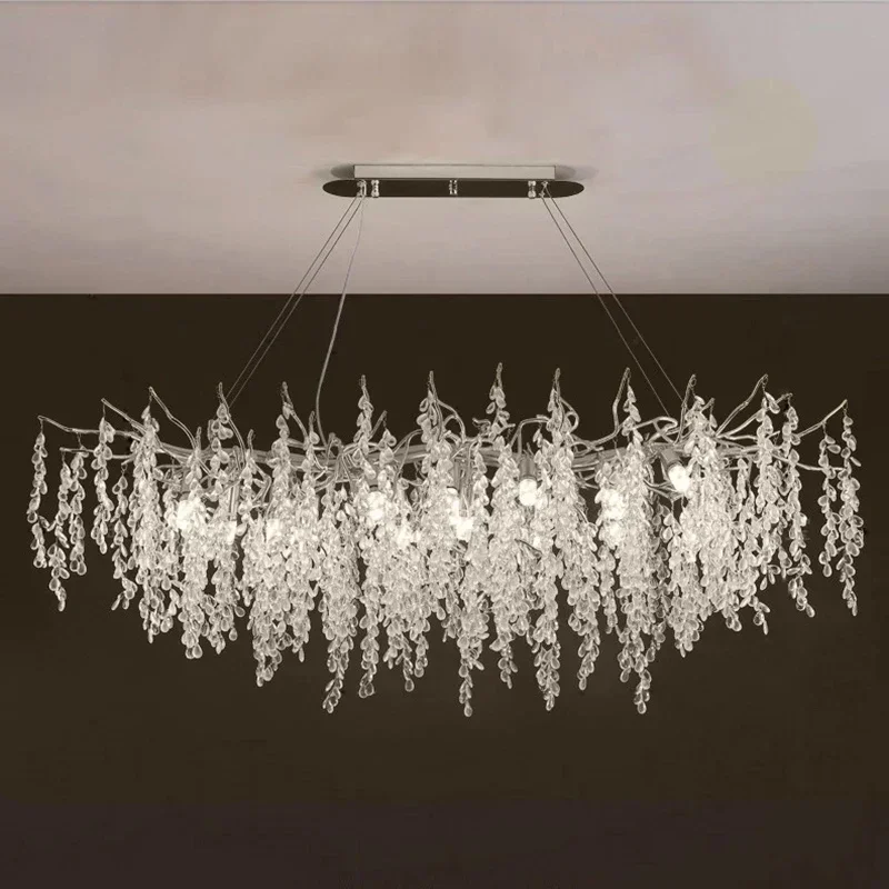 

Modern Luxury Crystal Chandelier Living Dining Room Bar Bedroom Led Pendant Lamp Home Deco Indoor Lighting Hanging Light Fixture