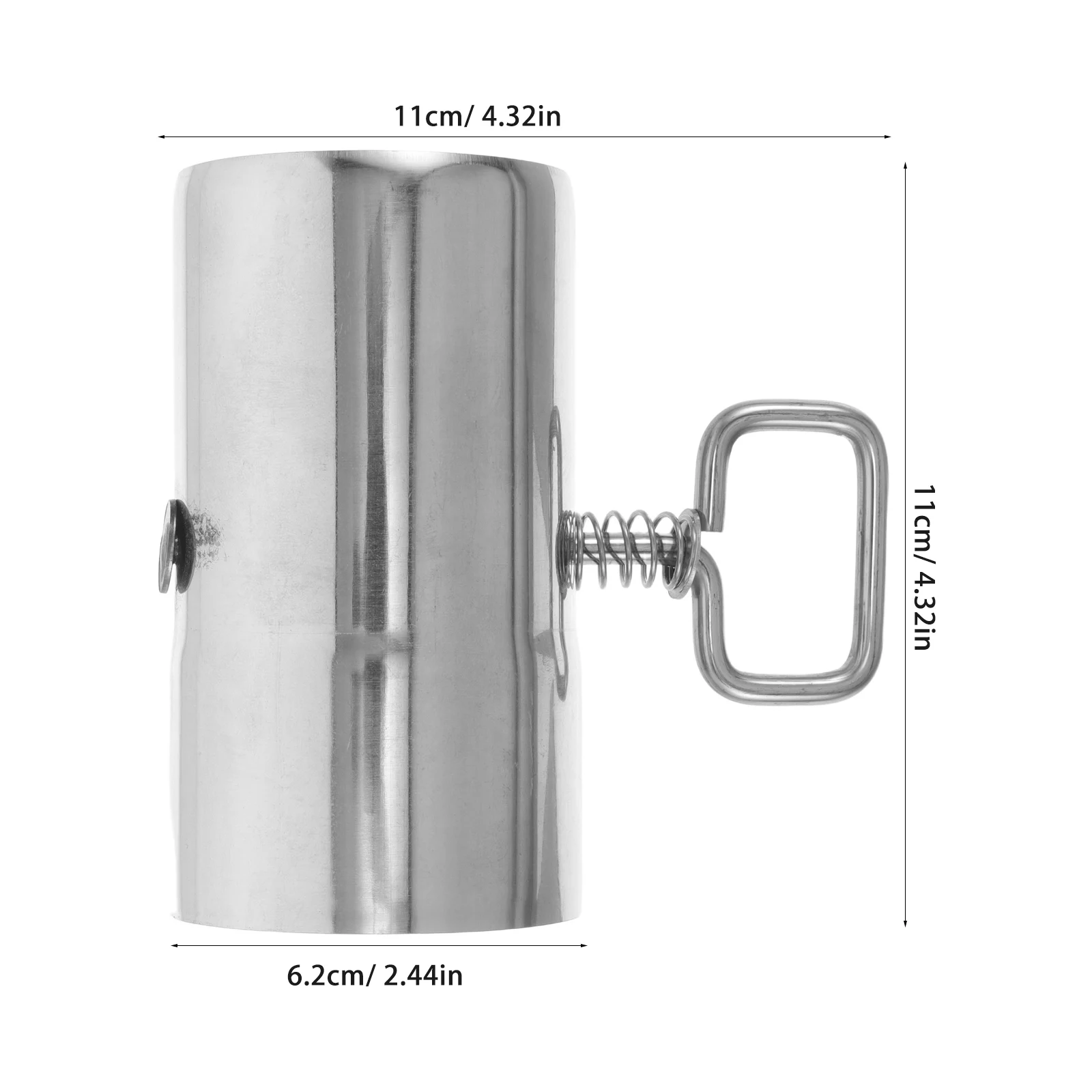 Tubo de escape de estufa al aire libre de 60mm, chimenea de acero inoxidable con Control de amortiguador para escape de ventilación, senderismo, Picnic, patio trasero