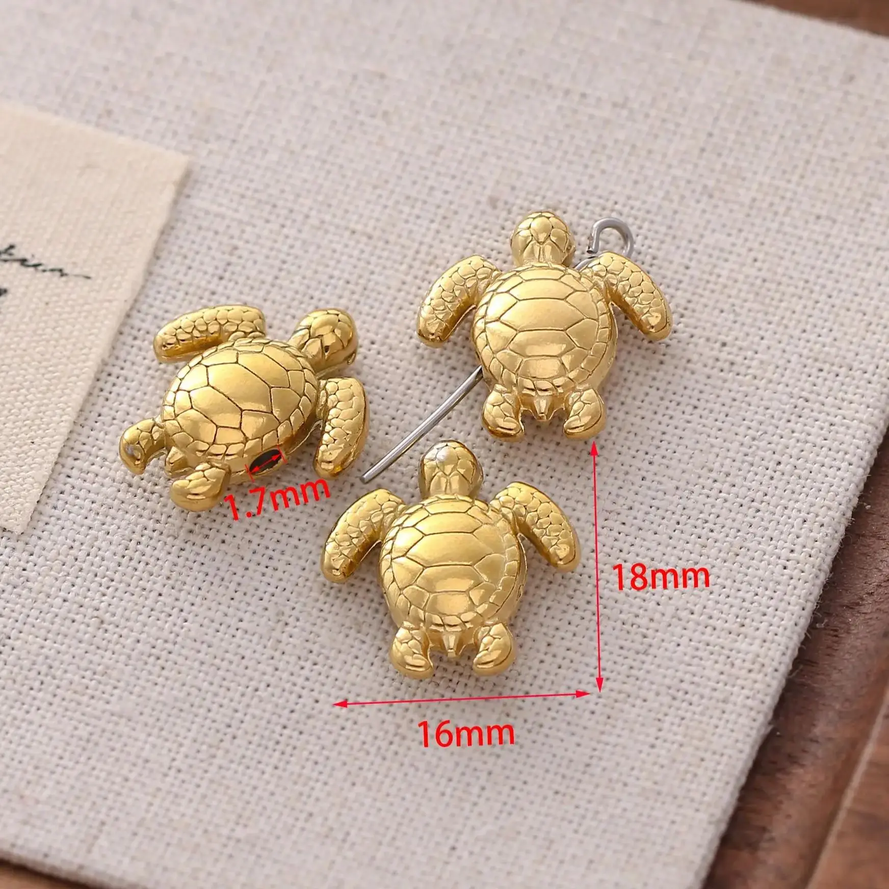 3Pcs Buddha/Angel/Lotus/Tai Chi Beads Charms For Jewelry Making Stainless Steel Lovely Animal Turtle Bead DIY Necklace Bracelet