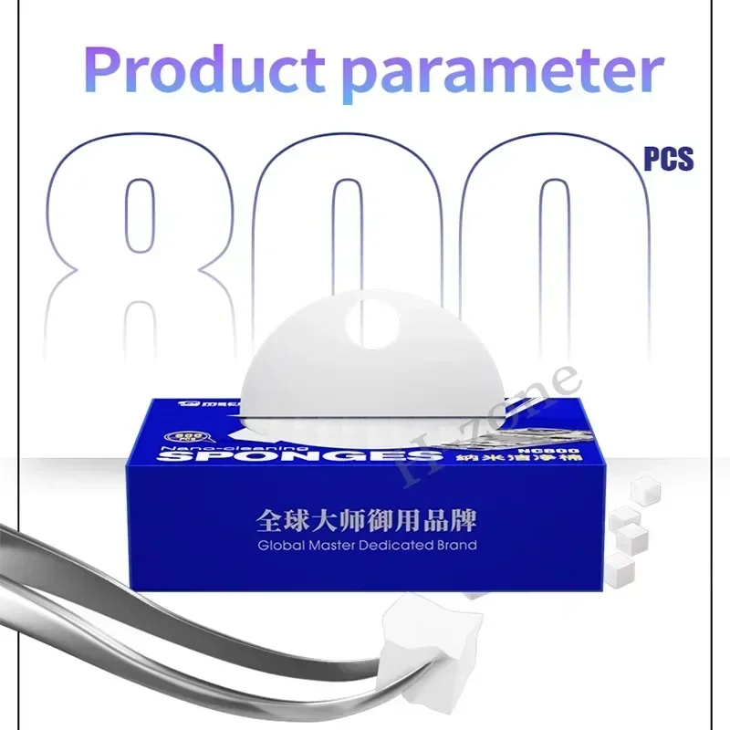 ميكانيكي NC800 نانو سبونج تنظيف لا بقايا شاشة الهاتف PCB اللوحة الزجاج الخلفي كاميرا لحام الجريان النفط الإطار أداة نظيفة