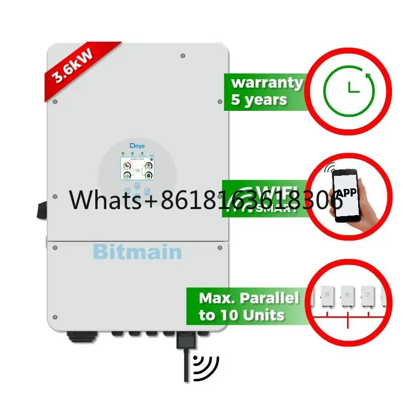 

In Stock Deye Hybrid Inverter single phase SUN- 3.6K-SG05LP1-EU 3.6KW Mppt Integrated Home Used