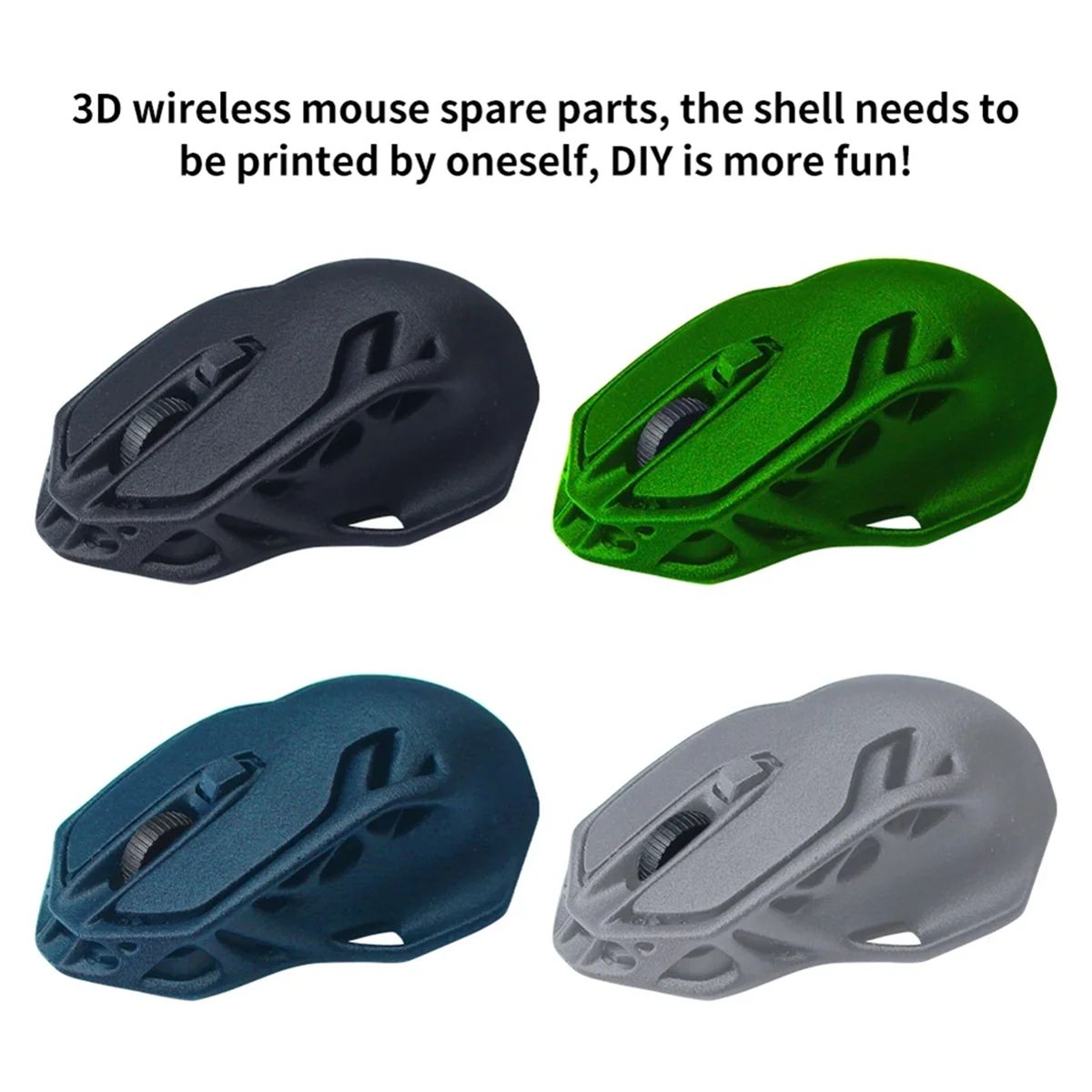For Bambu Lab 3D Printing Wireless Mouse DIY Creative Model 3D Printer Parts Computer Parts