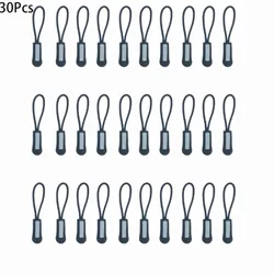 30 Pack Reflective Zipper Pull Replacement for Backpack, Jackets, Pants, Boots, Coats, Luggage - Black