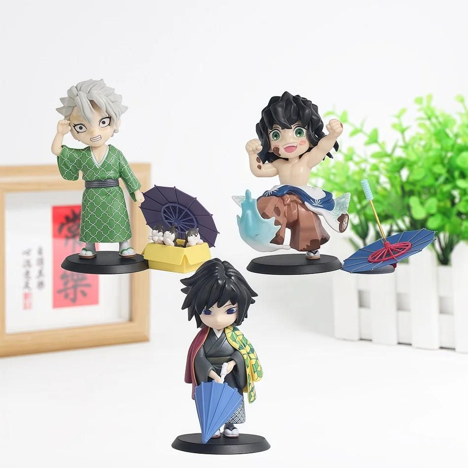  12cm New Demon Slayer Plum Rain  Series 13pcs/set Blind Box Figure surprise Box Tanjiro Kamado Nezuko Action Model Toys Gifts view 5