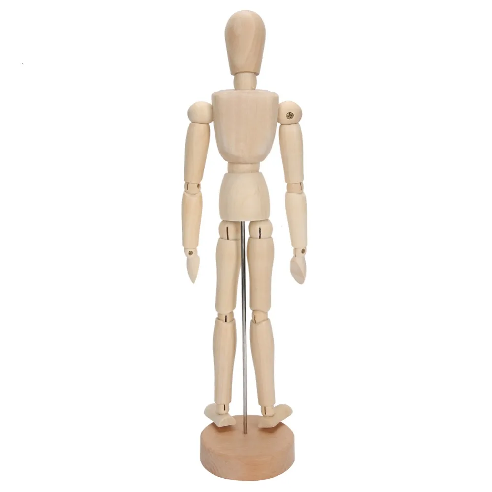 freely bendable joints 12 Inch Articulated Wooden Mannequin multi pose adjustable 30cm Sketch Human Figure Model