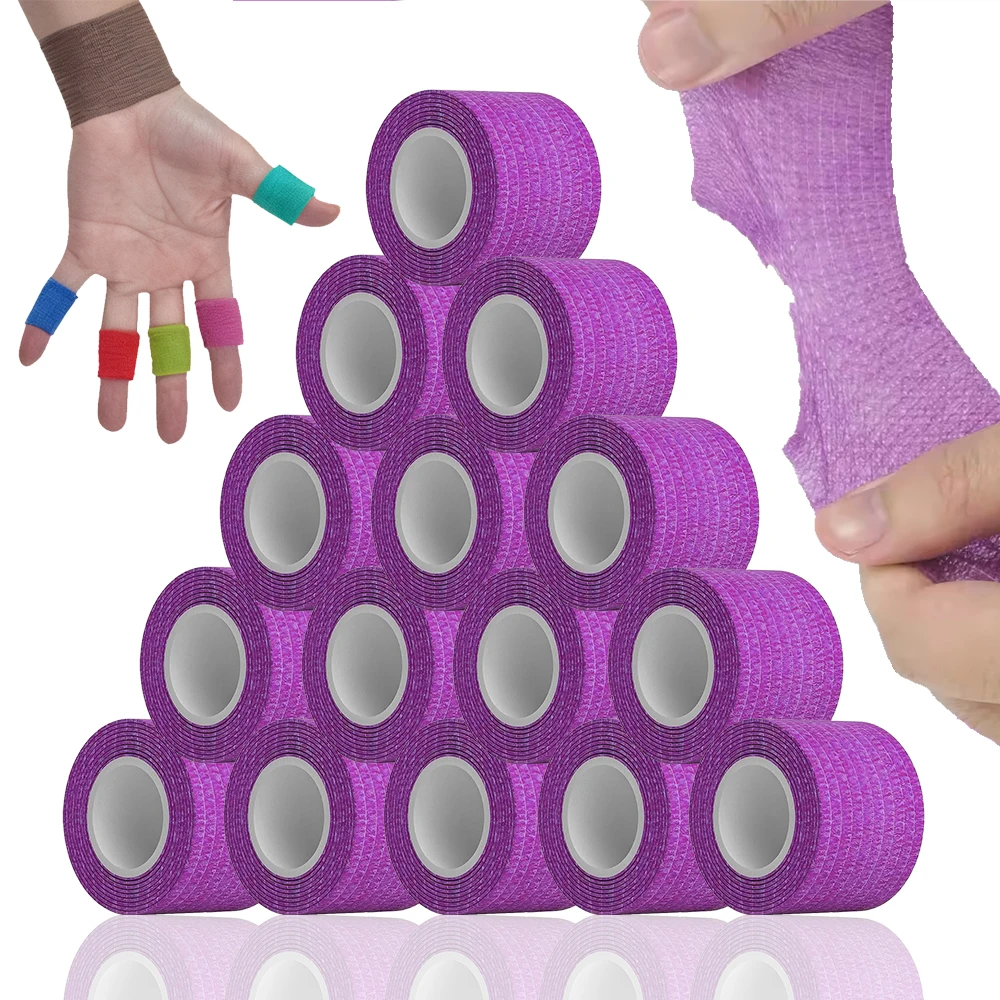 

PurPle 3,8 см лента для захвата татуировки нетканый бандаж для татуировки обертывания водостойкая самоклеящаяся защита пальцев аксессуары для татуировки