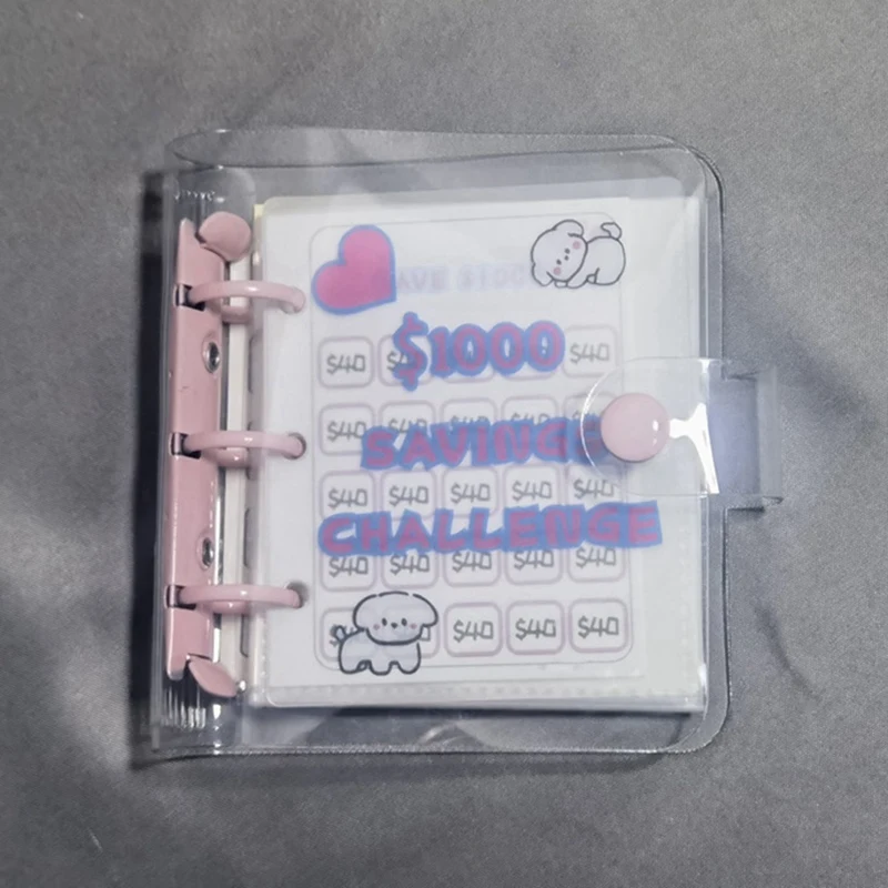 رابط تحدي المال مع ظرف صغير ، كتاب ميزانية قابل لإعادة الاستخدام ، وردي ، 2 من من من من من من من مغلف