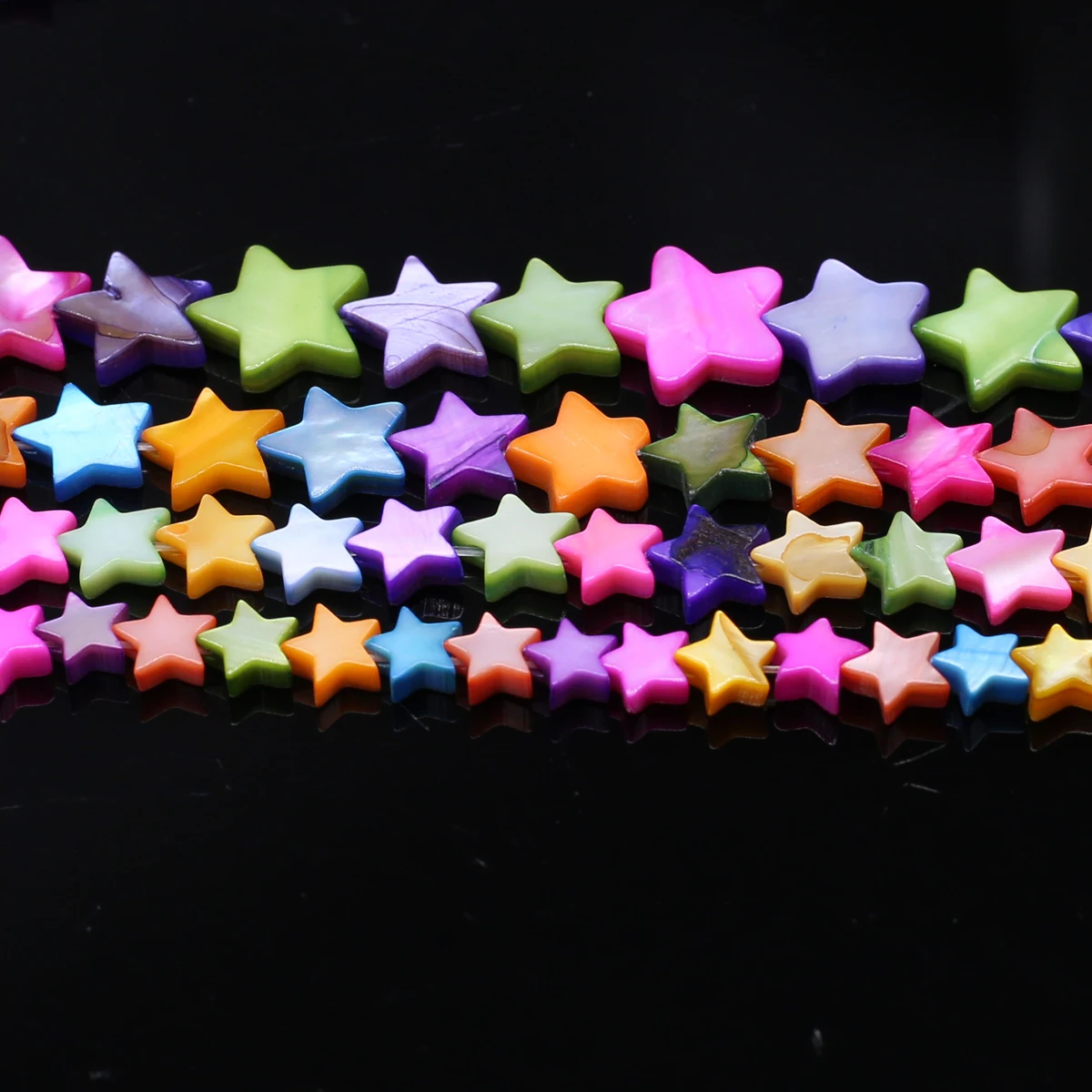 

Natural Freshwater Shell Semi-finished Beads Colorful Star Shapes Loose Beads for Jewelry Making DIY Necklace Bracelet Accessory