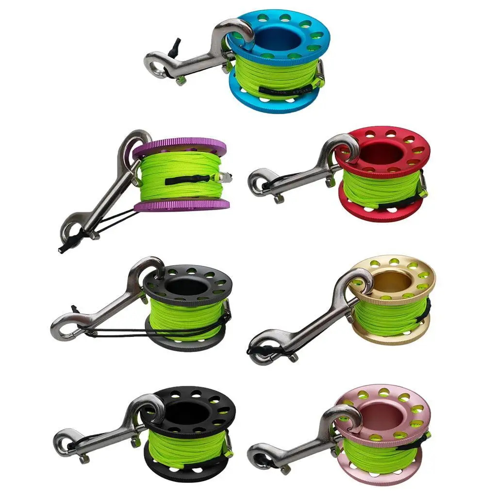 Safety Gear Gauges Accessory ABS Diving Finger Spool with Stainless Locking Reel for Underwater Activities view 4