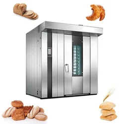 Full Automatic Commercial Industrial Big Bakery Bread Rotary Oven Electrical / Gas Rotating Baking Oven