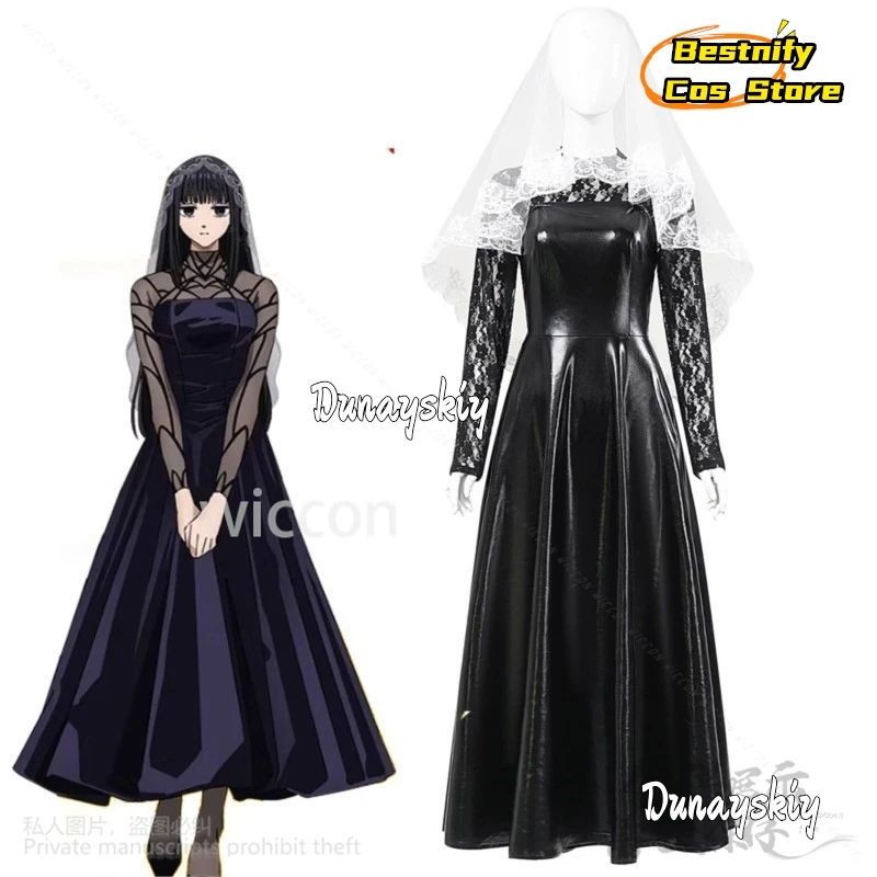 CosplayNew Anime Sakamoto Days Cosplay Osaragi Costume Wig Black PU Goth Dress Lolita Wigs For Halloween Christmas Party Customi