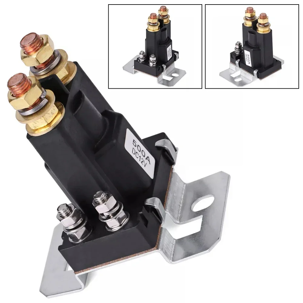 

High Current Capacity For Automotive Systems 500A DC 12V Relay 12V Auto Relay Black Phenolic Plastic Control System Compatible