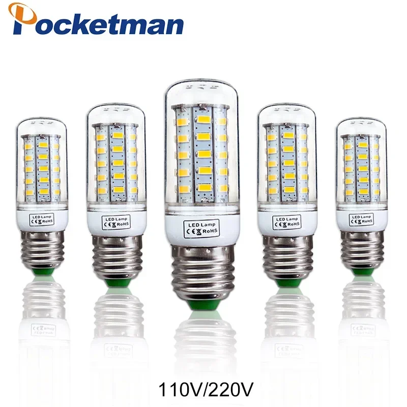 

AC 220V E27 E14 LED Corn Bulb 36 48 LEDs 5730SMD Lampada LED Lamp Bombilla Household Chandelier Replacement Spotlight