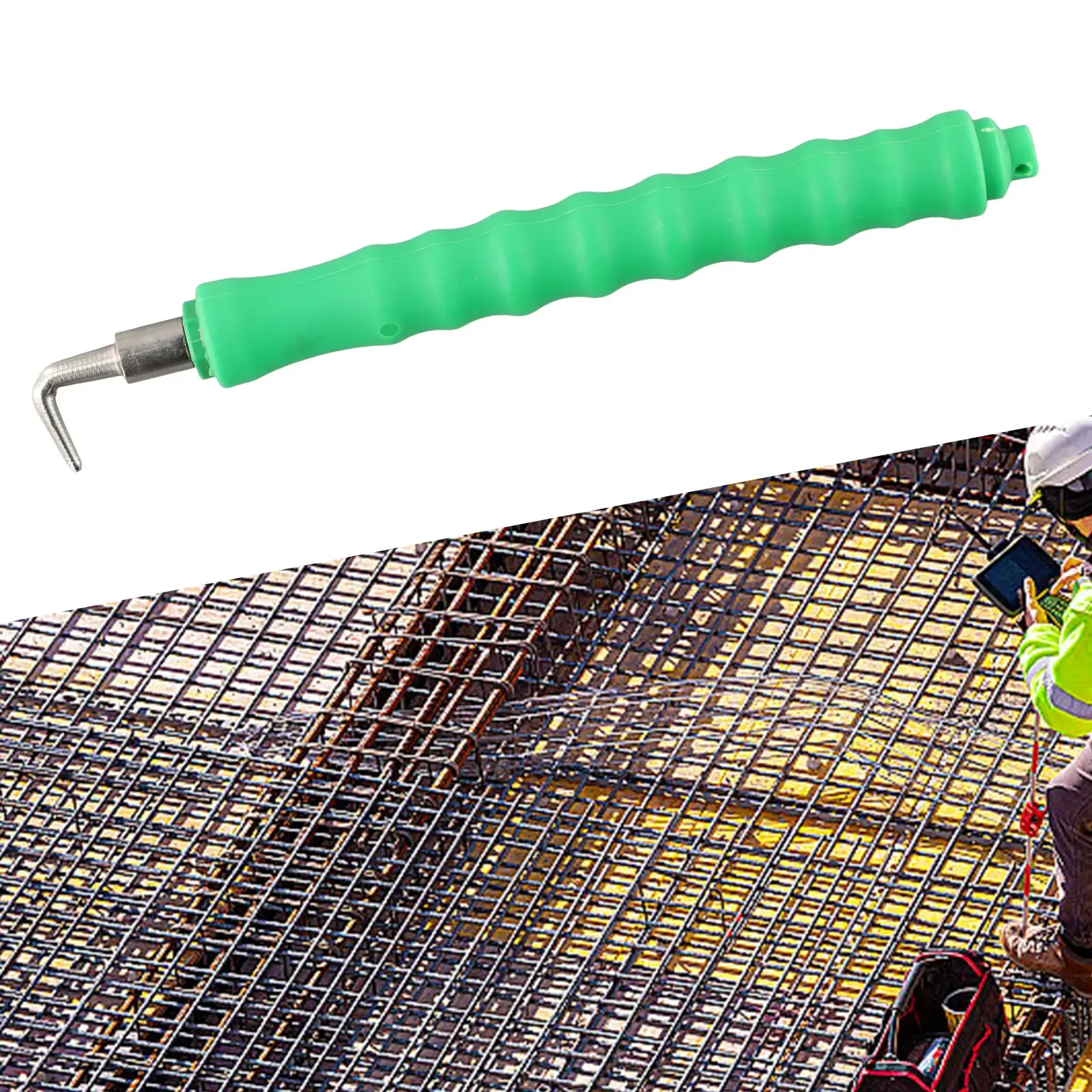 1pc Rebar Tier Construction Site Winding Tool Green Semi-Automatic Steel Bar Tying Hook  Automatic  Ebar Tie Wire Wholesale