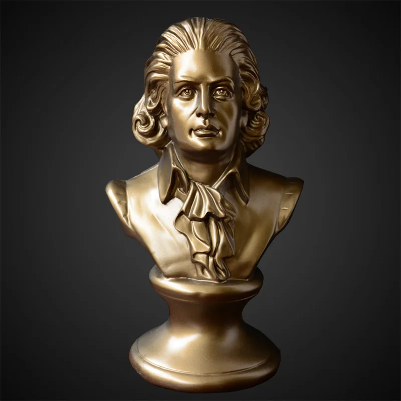 Mozart sculpture ornaments musical figures statues great celebrities decorative art ornaments on the piano