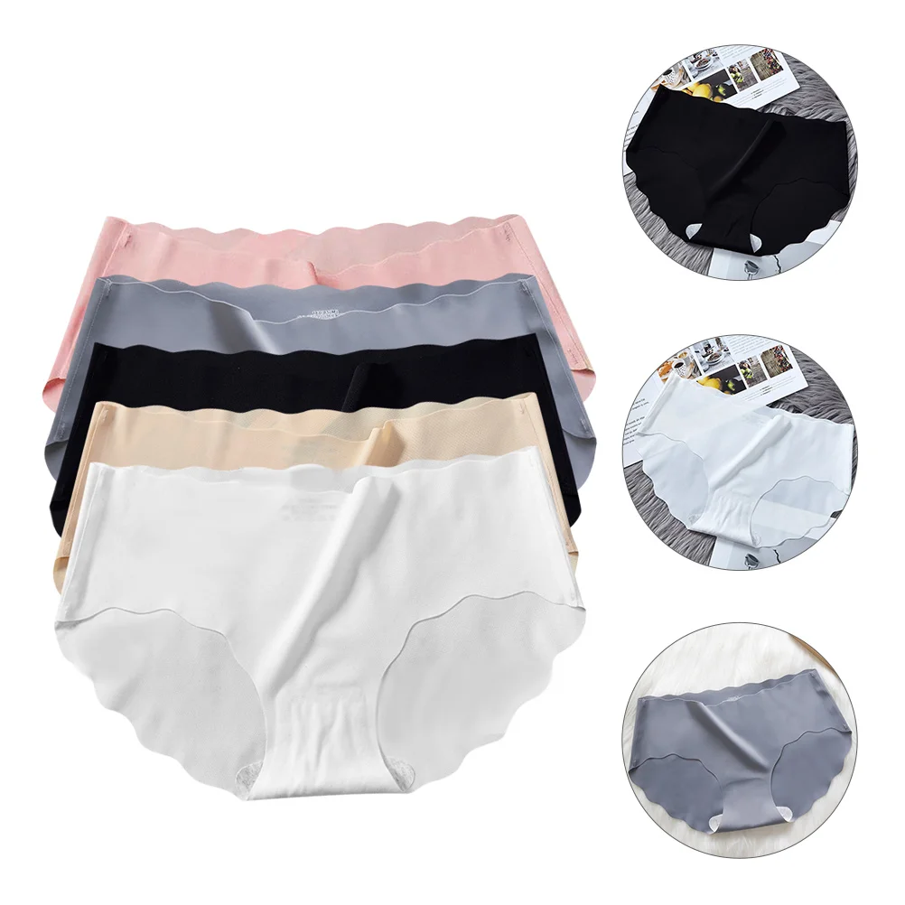 

5 Pcs Panties Breathable Briefs Women's Miss Cotton Underpants