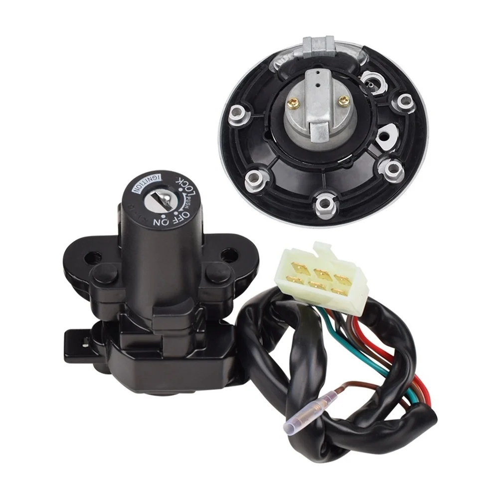 For Motorcycle Front Lock Ignition Switch Kit Key Cylinder Set Plastic And Metal Front Placement Easy Installation