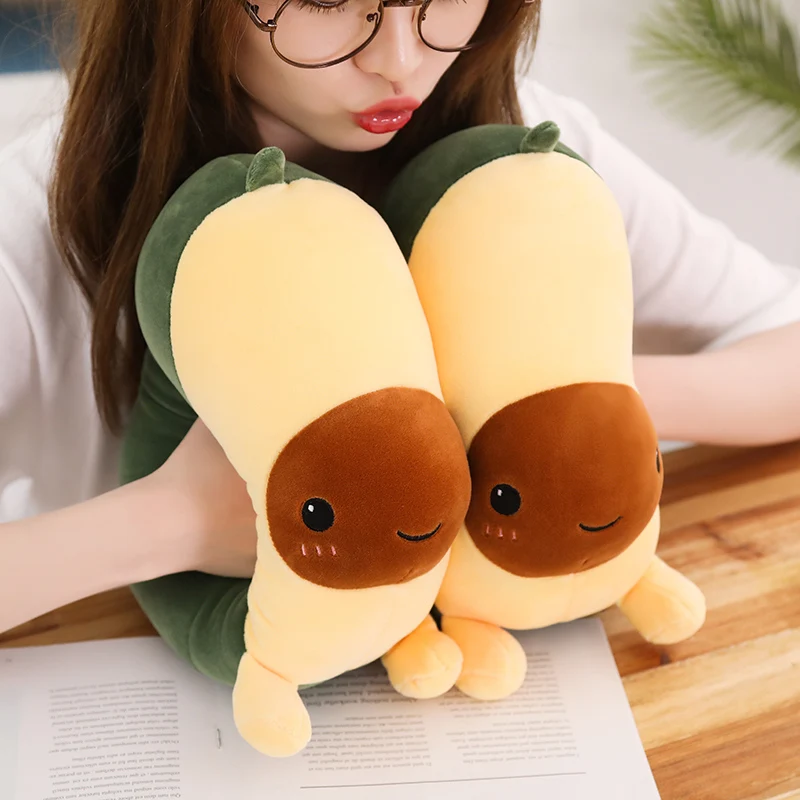 30CM/40CM Kawaii Avocado Gefüllte Plüsch Spielzeug Gefüllte Puppe Kissen kinder Weihnachten Geschenk Cartoon Avocado Obst hause Dekoration