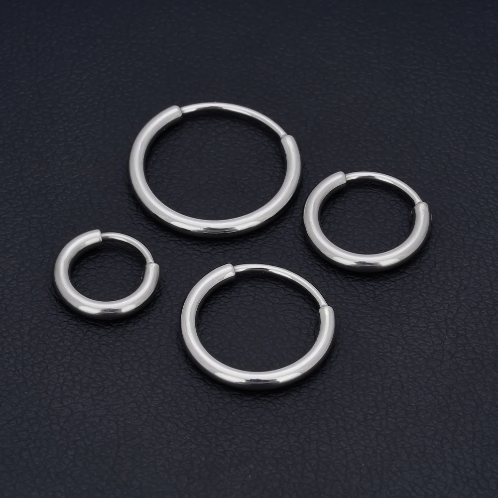 1/10/50PCS G23 Titanium Round Piercing Hoop Earrings Nose Septum Ring 14G Women Men Ear Tragus Cartilage Piercing Body Jewelry