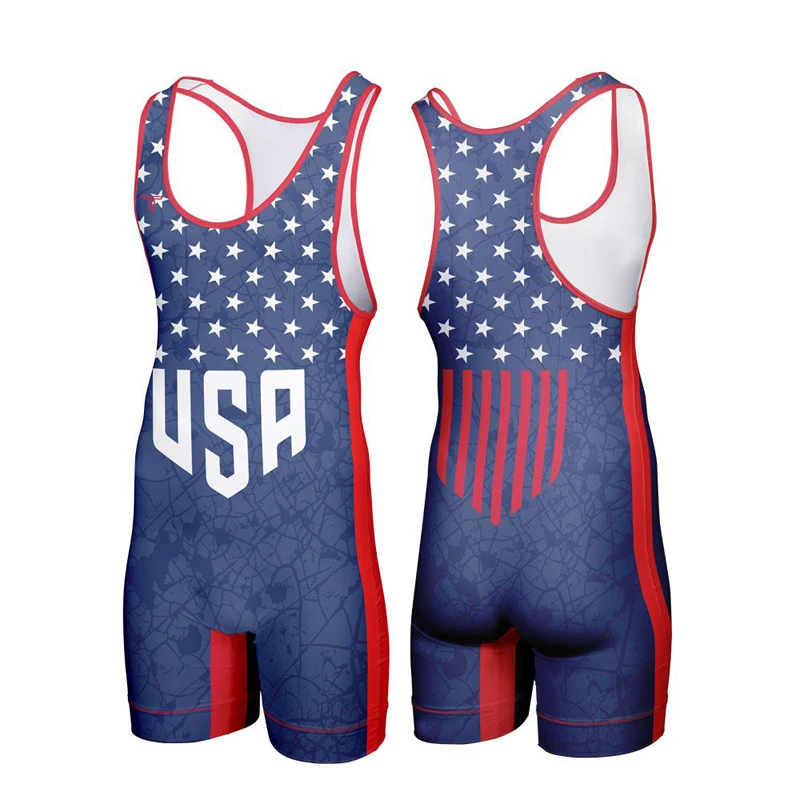 UAS Team Wrestling Singlets Running Wear Suit Triathlon One Piece Bodysuit Iron WWE Swimwear Gym Sport Fitness Skinsuit